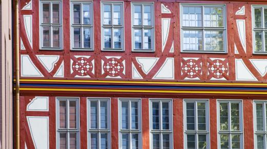 Sprossenfenster im Fachwerkhaus